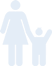 Adult holding hand with chil icon png